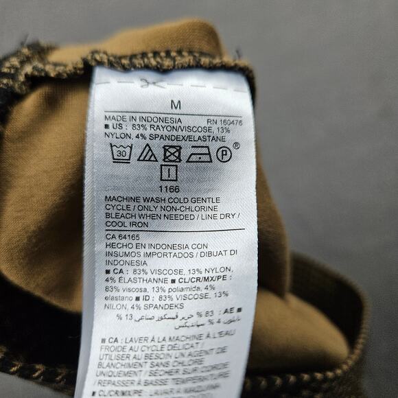 Old Navy Stevie Mid Rise Leggings Size M Black Gold Retro Houndstooth 90s - Picture 6 of 7